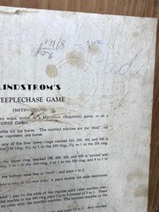 1934 Lindstrom Steeplechase Bagatelle Horse Race Game Wooden Pinboard