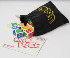 Vintage UNO Dice Game + Pouch + Instructions Mattel 1996 – Complete