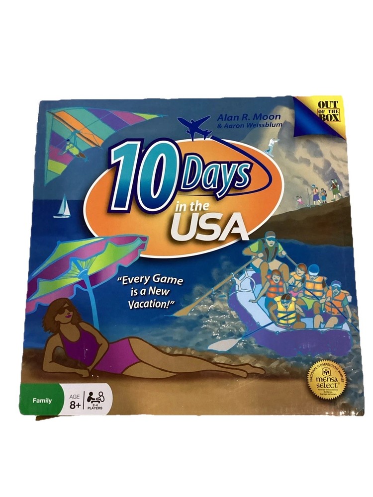 10 Days in the USA Board Game – Family Edition (2014) ~ COMPLETE