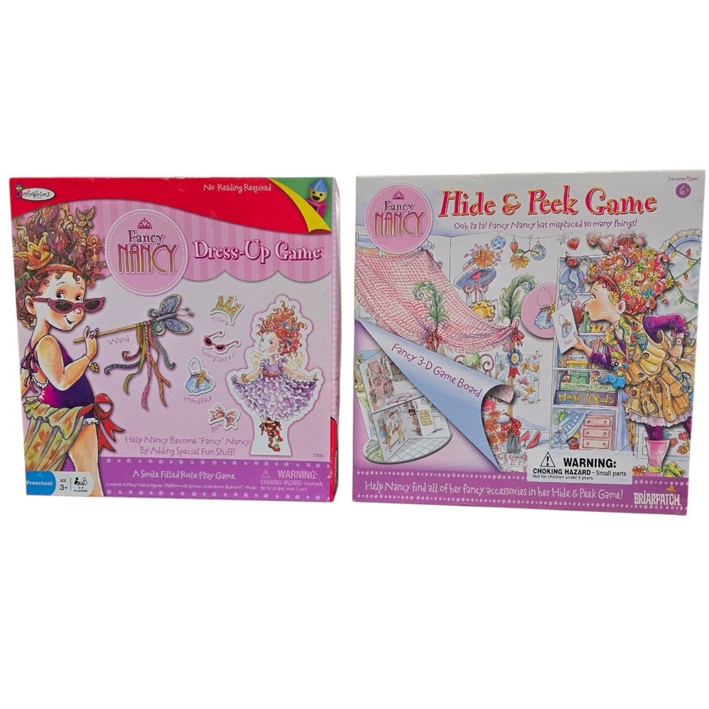 FANCY NANCY Lot COLORFORMS Age 3+ Dress-Up Game 6+ Hide & Peek Game MISSING PCS
