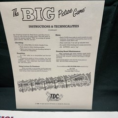 THE BIG PICTURE GAME Sketching Game with Room to Draw #700 TDC Games – Complete