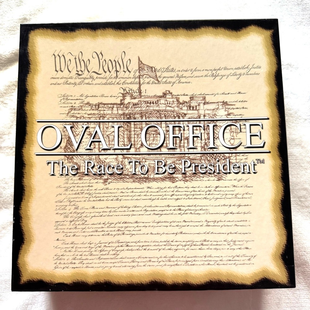 Vintage 1990s Oval Office Race To Be President Board Game New in Box