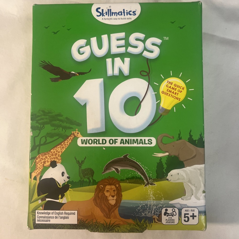 Skillmatics Guess In 10 World Of Animals Game 2-6 Players 5+ Years Homeschool