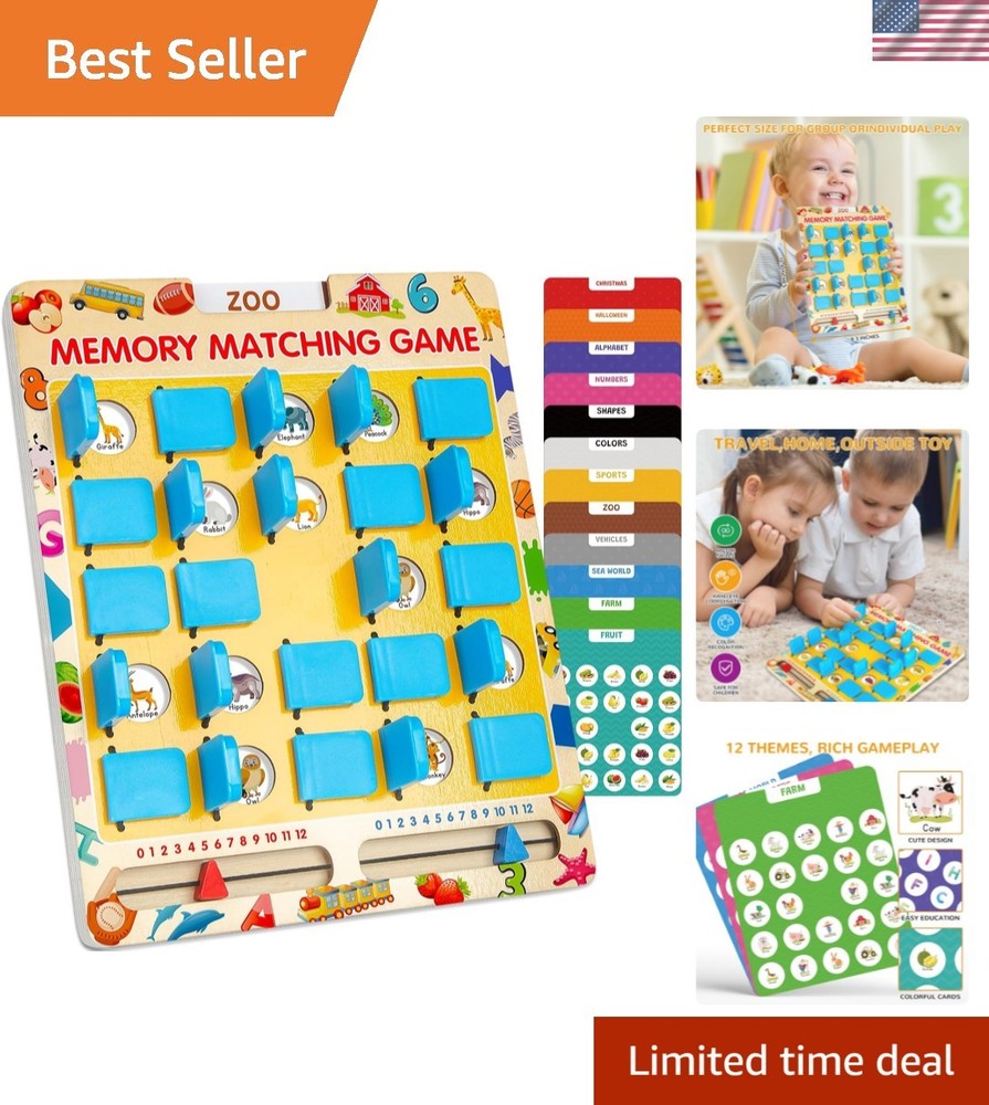 Matching Memory Game for Kids Age 3 4 5 6 7 8 Old, Travel Toy for Boys Girls…