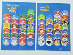Polish Version Pokemon Tazos Set 1 (Complete 51/51) + Album (See the photos)