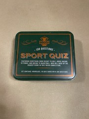 SPORT QUIZ X4 100 QUESTIONS SET IN TIN CONTAINS 50 CARDS 100 TRIVIA QUESTIONS