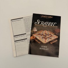 Vintage 1989 Scrabble Deluxe Edition Board Game Rotating Turntable 100% Complete