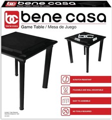 Bene Casa – Black Indoor & Outdoor Domino and Game Table Includes Domino