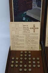 Vintage Hoyle Official Games Walnut Puzzle Set Complete 7 Games Stancraft 1964