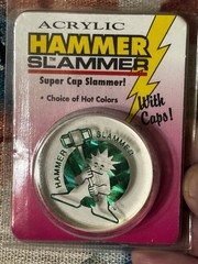 Vintage Advance Plastics POG Hammer Slammer Clear Acrylic Super Cap Slammer New