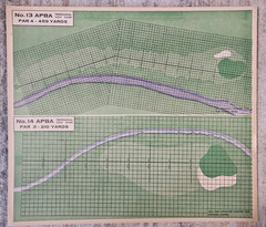 1962 APBA Golf Orig 18 Holes, Shot Board, Player Cards, 3of4 Metal Ball Markers!