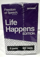 Freedom of Speech Card Board Game Life Happens Edition Fast-Paced QUOKKA, NEW