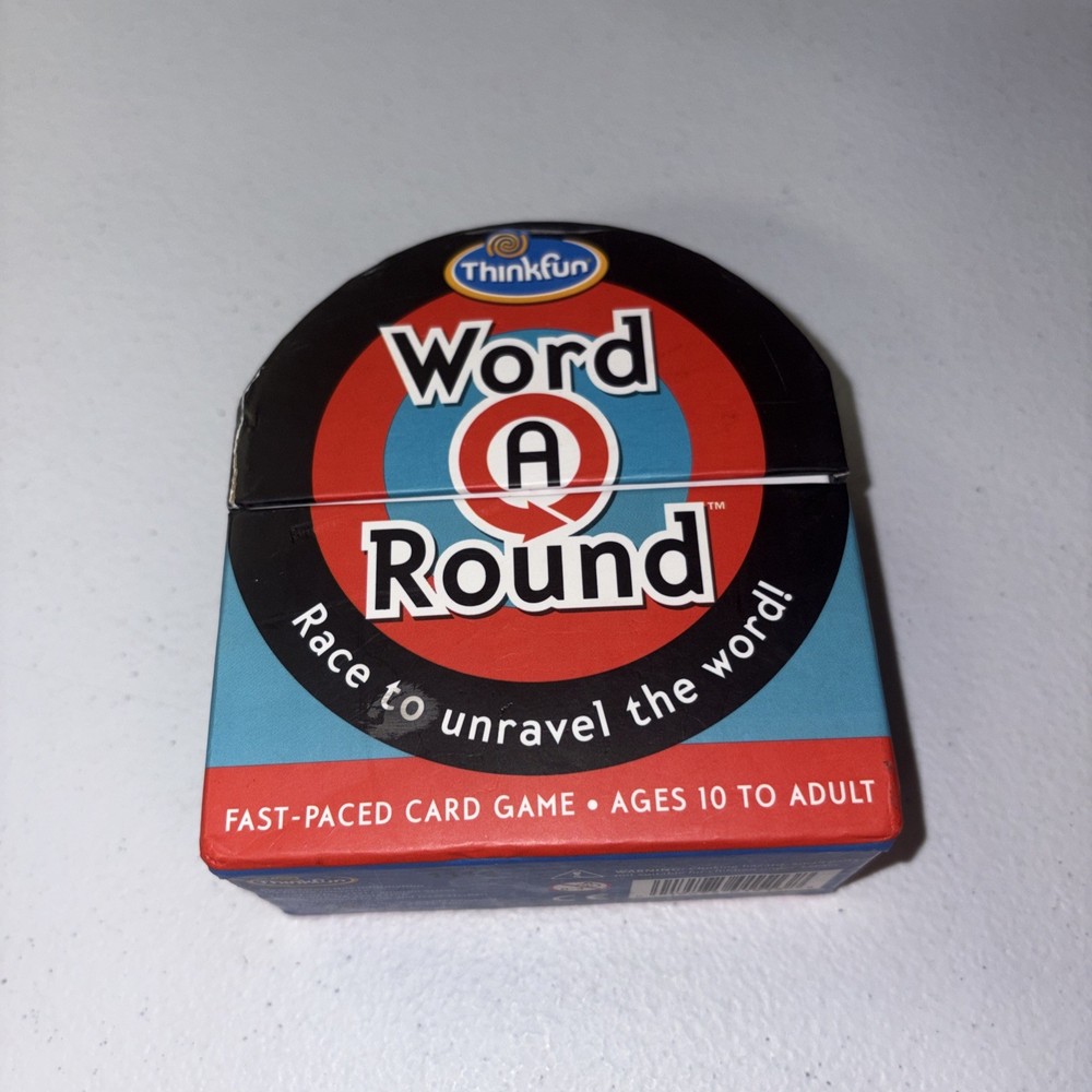 Word A Round ThinkFun 2012 Fast-Paced Complete Family Card Game Puzzle Tease