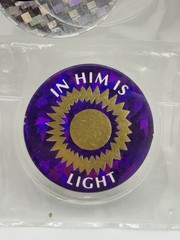 Vintage POG “In His Light” Jesus Bible Prism Shiny PURPLE Circa 1990s