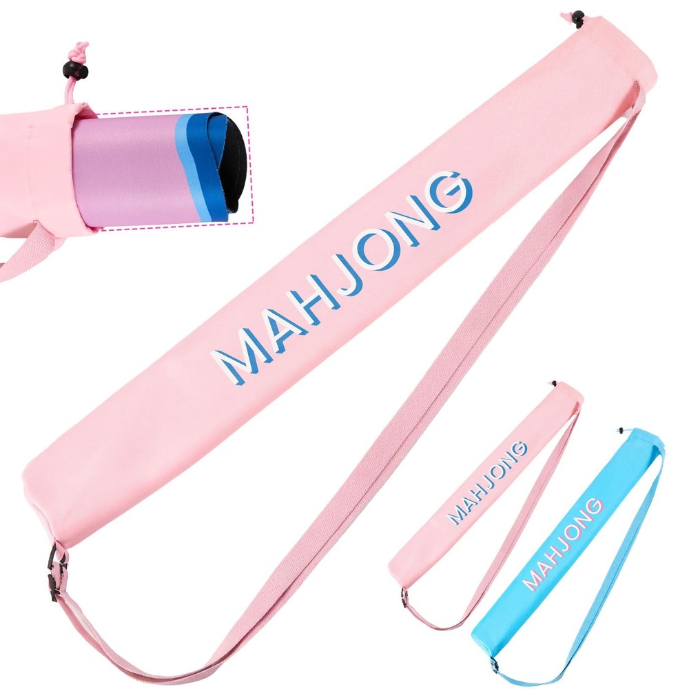 Sunnymove 35 Inch Long Mahjong Mat Bag Cute Double Strapped Soft Polyester