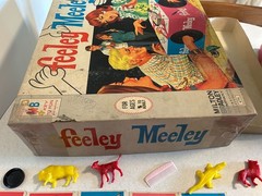 1967 Milton Bradley MTB Boardgame Feeley Meeley Box Fair Condition Complete
