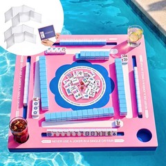 Floating Pool Mahjong Table 31.5-inch Waterproof Game Tray for Pool Beach Lake
