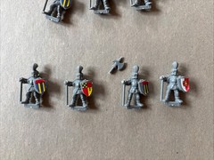 Vtg Battle Masters Board Game Replacement Men At Arms 11x + 4 Replacement Parts