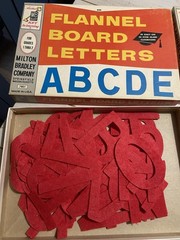 Vintage 1950’s Milton Bradley Felt Letters Original Boxes Upper/Lower Case