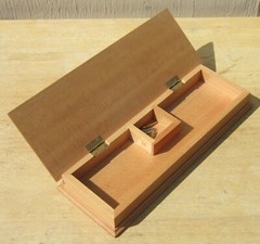 Sterling WOODEN BOX w/ INLAY Double Track CRIBBAGE BOARD Sunnywood 2000