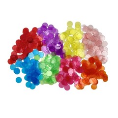 SUTIMSHE 500 Pcs of 3/4 inch Transparent 8 Color 5.9 inches x 7.87