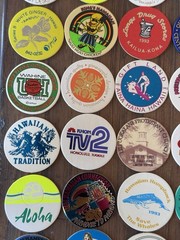 Lot Of 147 Original 90s Pogs All Hawaiian Milk Caps Advertising + W/ Trov Case