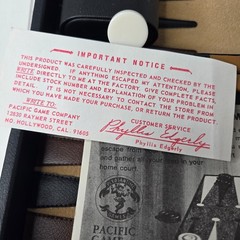 Vintage 1973 Pacific Game Company Travel Backgammon Set w/Directions 15″ x 10.5″