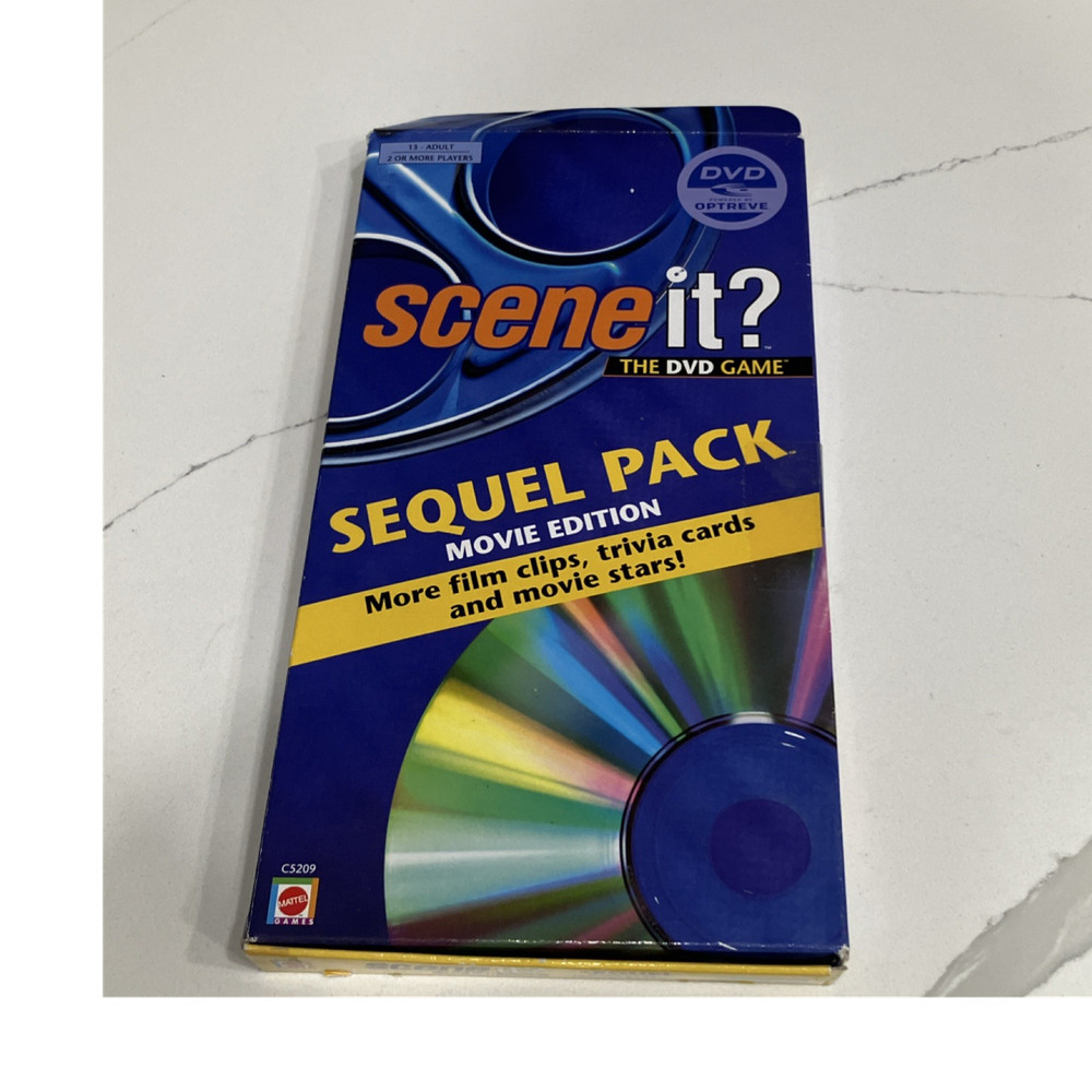 Mattel Scene It? Sequel Pack Movie Edition Extension Pack DVD & Trivia Cards