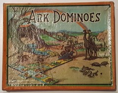 antique ARK DOMINOES noah wilder mfg usa toy bible animal early 1900s
