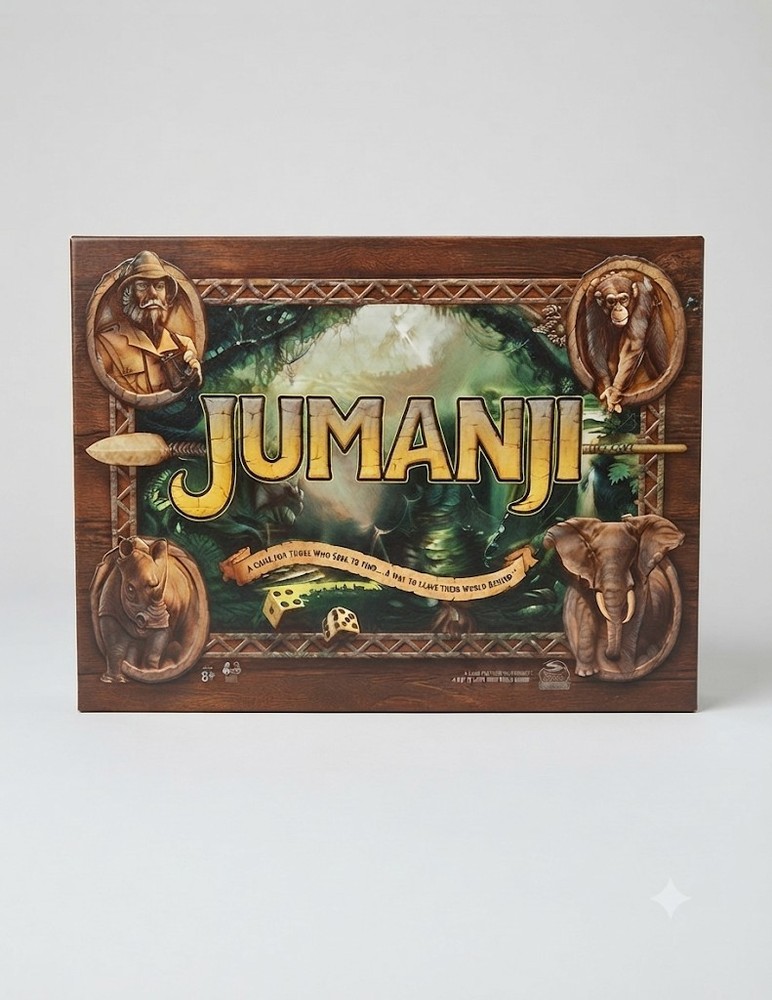 Jumanji The Game Real Wooden Box Edition of the Classic Adventure Game Complete