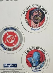 POGS 1993 SUPERMAN DC COMICS SKYCAPS Promo Sheet of 5 – Skybox + BONUS