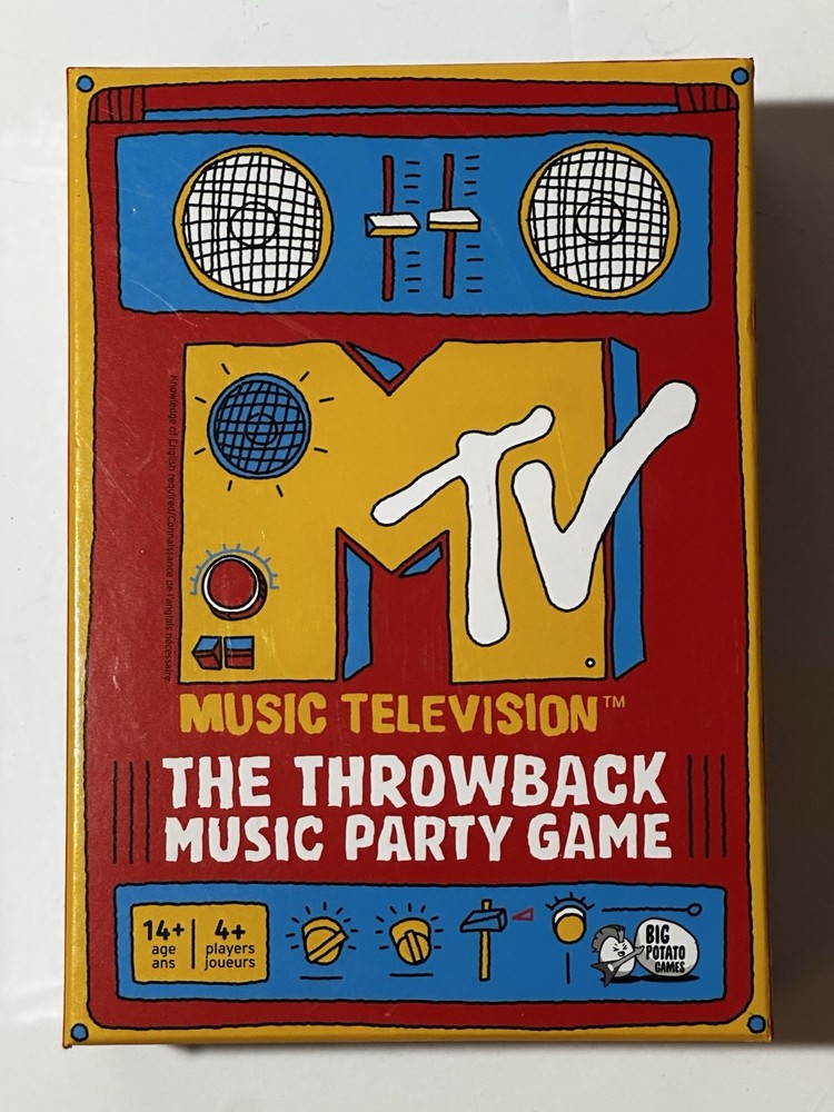 MTV Music Television The Throwback Music Party Game Kids Quiz Board Game NWT