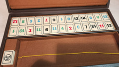 Vintage 1975 Rummy-Tyle tile game, Traditional Press, Hard case with handle