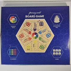 Wahoo Marble Board Game, Aggravation Board Game, Wooden Board Game Double Sided