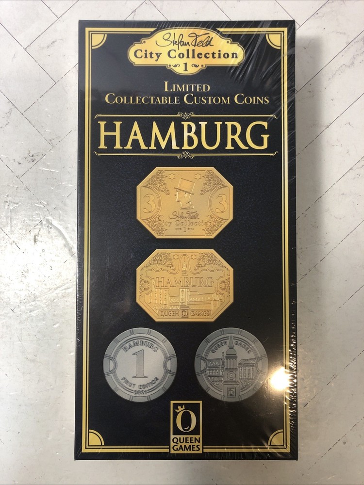 HAMBURG Limited Collectable Custom Coins Stefan Feld City Collection Game Add-On