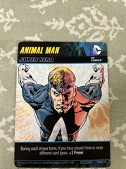 2014 DC Comics Crisis 1 Deck Game Animal Man Oversize Super Hero Card!