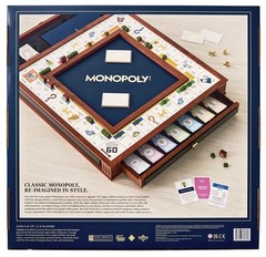Monopoly Legacy Edition with Deluxe Luxury Wood Cabinet by WS Game Company New