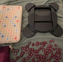 Milton Bradley 4034 Scrabble Deluxe Edition Board Game 1989 Complete Used Clean