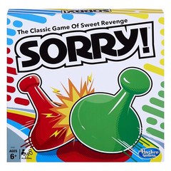Sorry! Board Game for Kids Ages 6 and Up; Classic Hasbro Board Game; Each Player