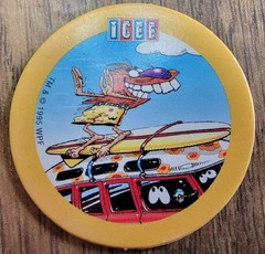 Vintage 1995 WPF ICEE Pogs Full Set Of 4 (Pogs) 1-4 Plus Free Gift!