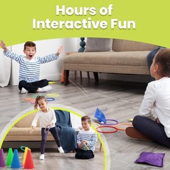 Multicolored 3-in-1 Yard Game Set for Kids & Family Outdoor Indoor Play