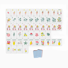 160Pcs 4-Layer Acrylic Sea Breeze Blue Engraved American Mahjong Set