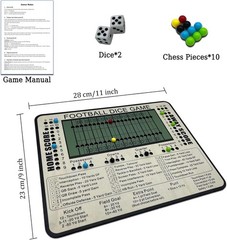 Football Dice Game – Tabletop Wooden Board Game with Scoring Track for Family Fu
