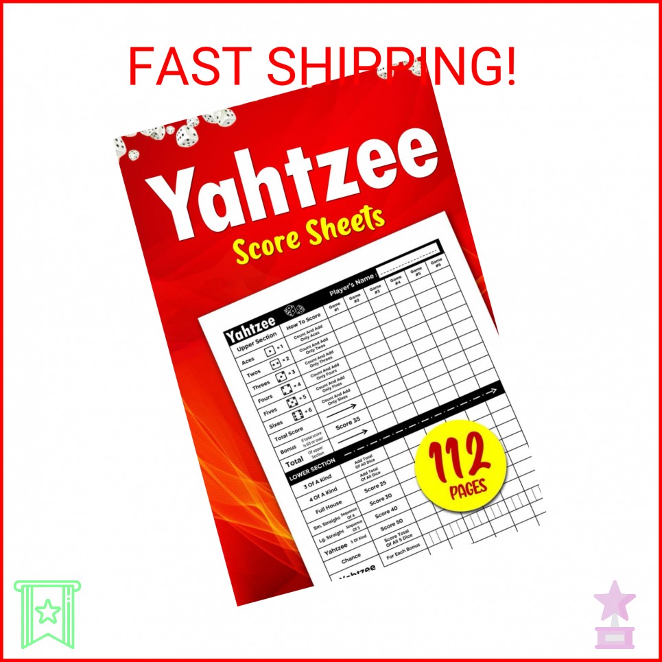 Yahtzee Score Pads: 660 Score Games For Scorekeeping – Yahtzee Score Sheets 6×9