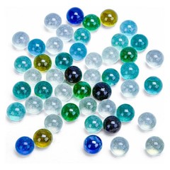 POPLAY 50 PCS Beautiful Player 50 Marbles+1 Whistle, 2 Multicolored