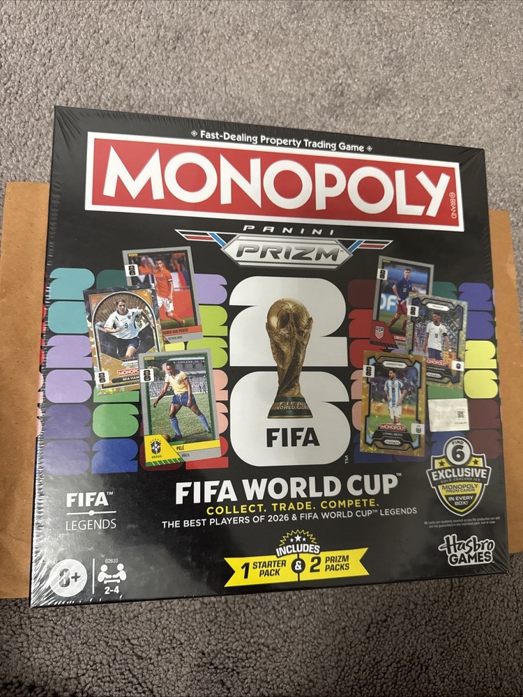 Monopoly Panini Prizm FIFA World Cup Board Game Hasbro Games Exclusive Pack