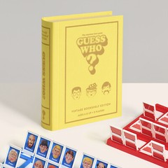Guess Who? Vintage Bookshelf Edition Board Game in Linen Book Case WS Game Co