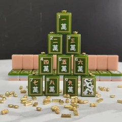 US Stock American Mahjong Tiles 160 Green Floral Acrylic Mahjong Set