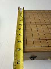 Portable Go Board Game Wood Box & Game Piece Containers
