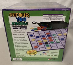 Patch Products Befour You Know Board Game The Color Will Show NEW Family